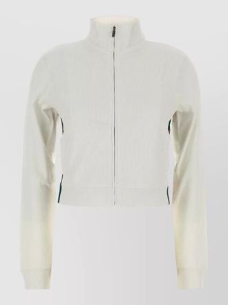 Gucci ribbed high-neck zip-up sweatshirt