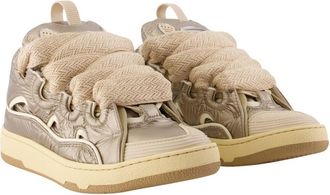 Lanvin Womens Curb Sneakers - Lanvin Synthetic Beige Shoes