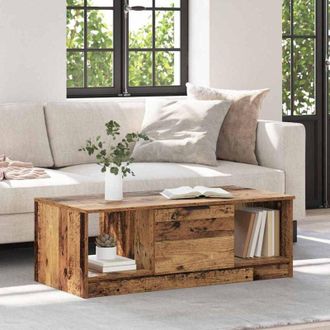 vidaXL Tavolino da salotto Legno vecchio 100 x 50 x 36 cm Vidaxl