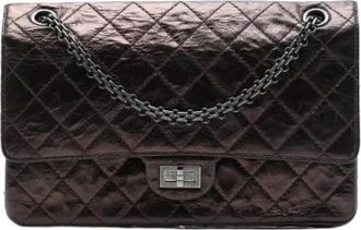 Chanel Pre-owned Double Flap Shoulder Bag - Dames - Vintage Schoudertas - Bruin - ONE Size - Leer - Vintage