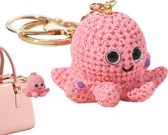 Generic Octopus Keyrings For Women - Wallet Charm Keyring | Aorable Resin Backpack Pendant, Stylish Sea Animal Key Holder For Girls Boys Adults