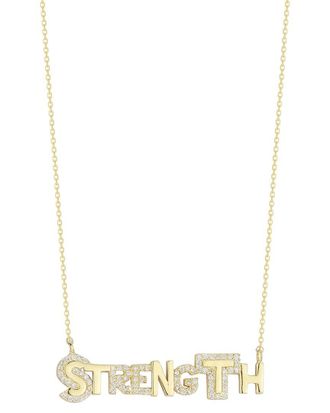 Sphera Milano 14K Over Silver Cz Necklace