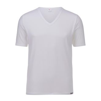 Isa V-Shirt ISA BODYWEAR 317110, Herren, Gr. XXL, weiss (0100), Feinripp, Obermaterial: 88% Lyocell (TENCEL), 12% Elasthan, unifarben, Basic, bequem, V-Au