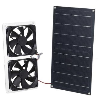 OEM Ventilador Solar Impermeable De 100 W Para Gallinero, Invernadero O Cobertizo De Jard&iacute;n: Juego Completo Con Motor De Cc Y Panel Solar
