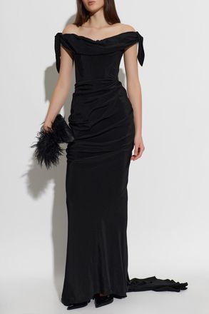 Cult Gaia Silk Dress Nysa, Womens, Black