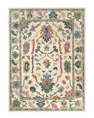 LR Home Lr Home Emilia Traditional Floral Oushak Wool Area Rug