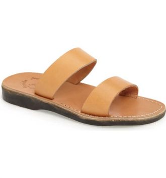 Jerusalem Sandals Aviv Rubber Slide In Tan