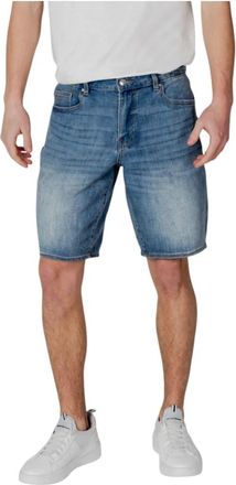 A|X Armani Exchange Casual Bermuda Shorts Collectie voor Mannen - Heren - Denim shorts - Blauw - W32 - Katoen - Korte Broeken