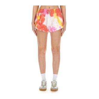 Msgm Short Shorts, female, Multicolor, Size: L Tie-Dye Print Cotton Jersey T-Shirt and Shorts Set