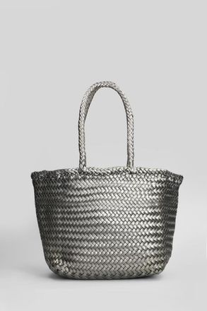 Dragon Diffusion Grace Basket Small Tote In Gunmetal Leather