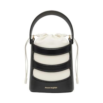 Alexander McQueen Alexander McQueen, Bucket Bags, female, Black, Size: ONE SIZE The Rise Mini Bucket Bag