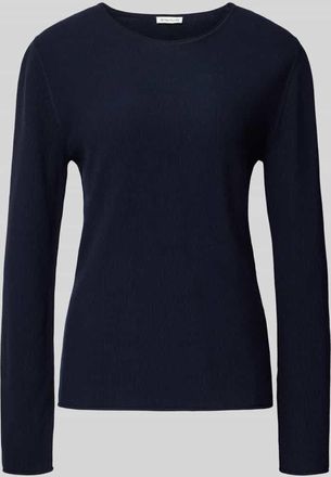 Tom Tailor Regular Fit Strickpullover aus Baumwoll-Viskose-Mix in Dunkelblau, Größe XXXL