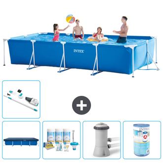Intex Piscina Con Estructura Rectangular - 450x220x84 Cm - 7-piezas S30255