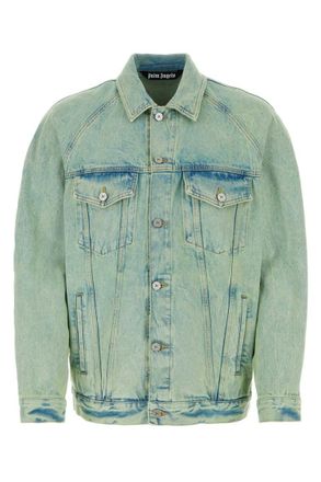 Palm Angels Mint Green Solid Jacket