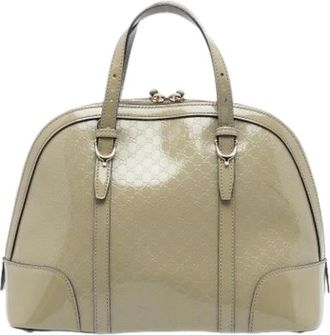 Gucci Pre-owned Handbags, female, Gray, Size: ONE SIZE Pre-owned The Nice Satchel