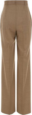 MM Studio Womens Beige Wool Cambusa Pant Var.fil A Fil Exterior: Virgin Pantaloni Trousers