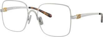Miu Miu Glasses, unisex, Gray, Size: 53 MM Square Eyeglasses