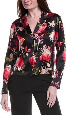 Go Silk GoSilk Classic Collar Silk-Blend Top