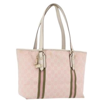 Gucci Pre-owned Tote Bags, female, Pink, Size: ONE SIZE Pre-owned Vintage GG Canvas Tote Bag