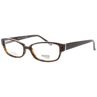 Elasta Unisex Tortoise Rectangular Eyeglass Frames E-5796