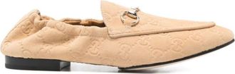 Gucci Beige Slip-on Loafers