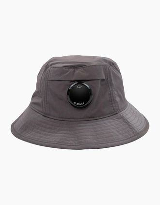 C.P. Company Mens Cp Company Chrome R Lens Bucket Hat Boulevard Violet 771 - Black - Size: XL