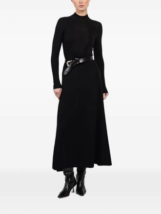 Maria McManus long-sleeve ribbed midi dress - Nero