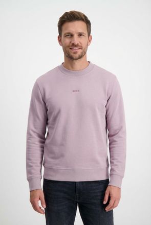 Boss Orange by Hugo Boss Sweatshirt BOSS ORANGE WeSmallcrew, Herren, Gr. 4XL, light, pastel lila539, Sweatware, Obermaterial: 100% Baumwolle, relaxed fit, Rundhals, eingesetzt