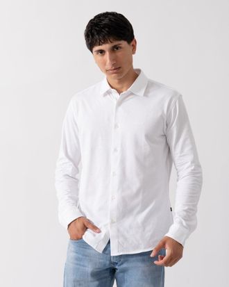 Boss Orange by Hugo Boss Mysoft 2 Mens Shirt - White Cotton - Size Medium