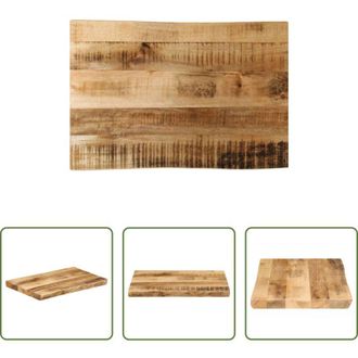 vidaXL Piano in legno mango - Piano Tavolo Bordi Vivi 50x40x3,8cm Legno Massello Mango Grezzo