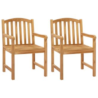 vidaXL Silla Tallada A Mano Con Rosas 2 Pcs Natural 58 X 60 X 90 Cm Vidaxl