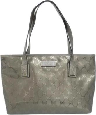 Gucci Pre-owned Tote Bags, female, Gray, Size: ONE SIZE Pre-owned Handbag