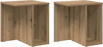 vidaXL Mesa Auxiliar 2 Uds. Roble Artisan 37 X 32 X 40 Cm Vidaxl