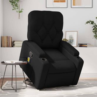 vidaXL Vidaxl - Sill&oacute;n Reclinable De Masaje De Pie Cuero Artificial Negro