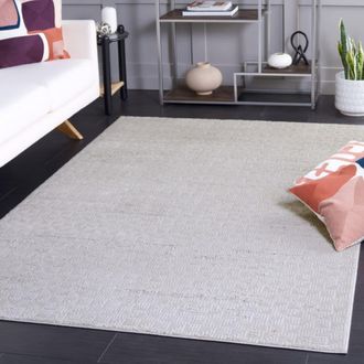 Safavieh Alfombra transicional de polipropileno gris/blanco, 122 x 183 cm