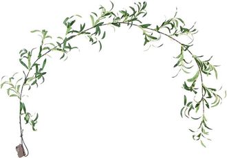 Nearly Natural 6.5Ft Lighted Artificial Olive Garland With 100 Warm White Led Lights