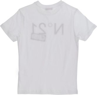 N&deg;21 Boys T-Shirt Crew Neck White Cotton T-Shirts And Polos