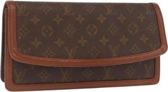 Louis Vuitton Pre-owned Clutches, female, Brown, Size: ONE SIZE Pre-owned Canvas Clutch