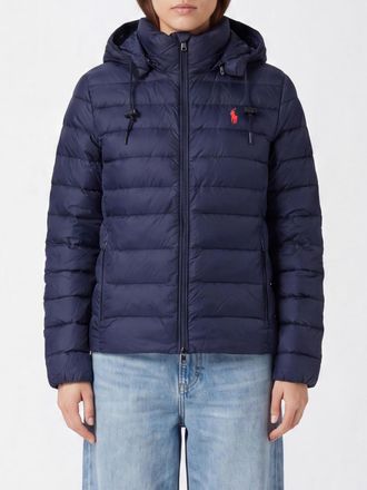 Polo Ralph Lauren Piumino corto in nylon con cappuccio e logo Pony ricamato