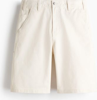 H&M Carpenter Shorts in Relaxed Fit - White