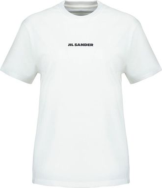 Jil Sander Unisex Cotton Crew Neck T-Shirt White