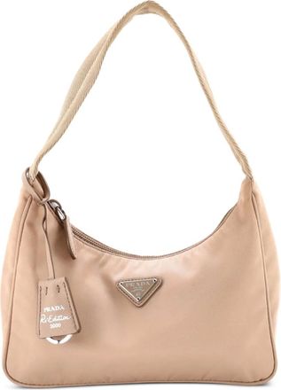 Prada Re-Edition 2000 Tessuto Mini hobo bag - Beige