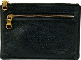 Loewe Black Leather Coin Purse/Coin Case (Pre-Owned)