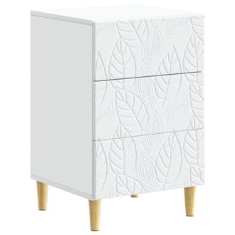 vidaXL Mesita De Noche Blanco 43 X 39,5 X 66,5 Cm Madera De Ingenier&iacute;a Vidaxl