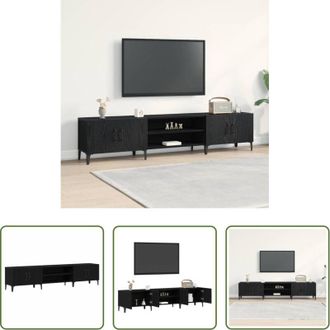 vidaXL vidaXL Mobile TV moderno - Mobile TV Rovere Nero 180 x 31,5 x 40 cm Legno multistrato
