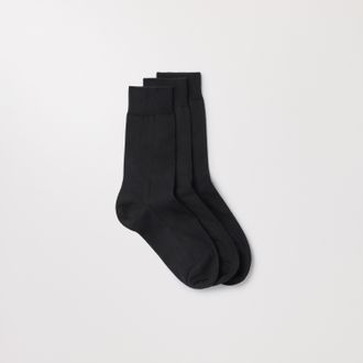 Asket The Cotton Socks 3-Pack Black