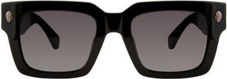 Kurt Geiger 50mm Square Sunglasses in Black/Smoke Grey at Nordstrom