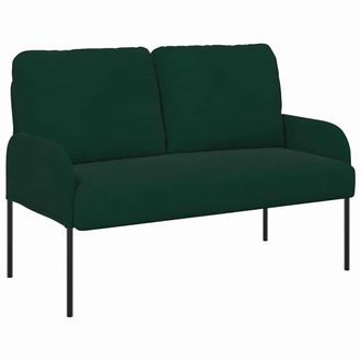 vidaXL Sof&aacute;s Con Coj&iacute;n 110cm Verde Oscuro Madera Contrachapada Vidaxl