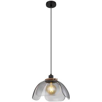 Globo Lighting L&aacute;mpara Colgante - Dawar - Negro - Vidrio Vidrio Ahumado - Globo