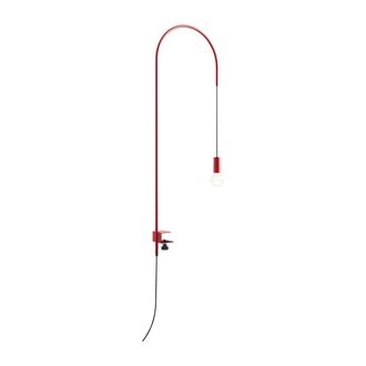 Zafferano L&aacute;mpara de mesa zafferano con abrazadera de aluminio rojo h152 cm